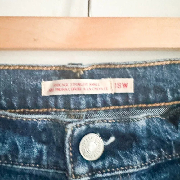 Levis Ribcage Straight Ankle Blue Jeans 18W - Picture 4 of 5